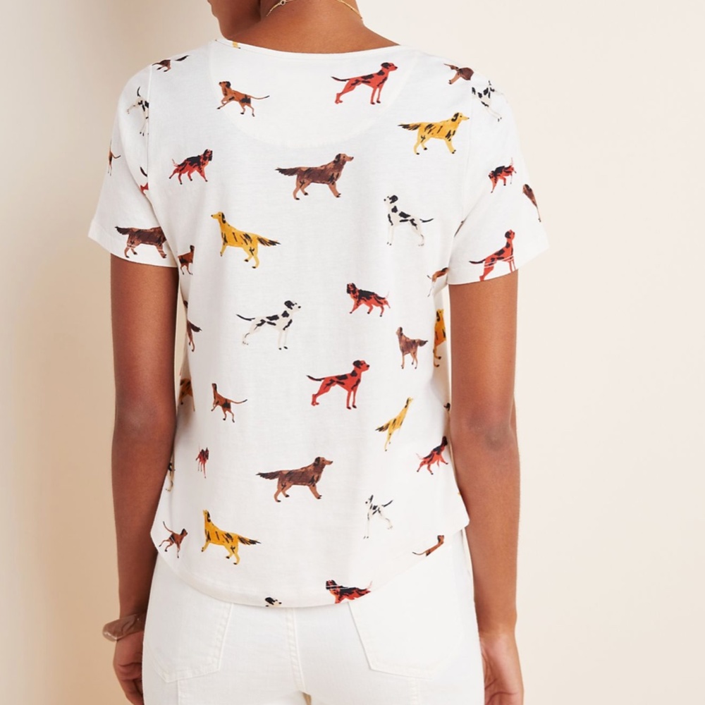 Puppy Dog Weekend Tee T-Shirt Anthro - Picture 3 of 5